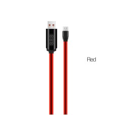 Kabel HOCO U29 LED displayed timing, micro, crveni