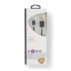Kabel NEDIS CCBW60500AT20, USB A (M) na USB Micro B 2.0 (M), 480 Mbps, gold plated, 2m