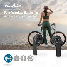 Slušalice NEDIS HPBT5053BK, in-ear, bežične, Bluetooth, crne
