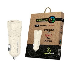 Auto punjač MAXMOBILE SC-198, 25W, PD Fast charge, Type C, bijeli